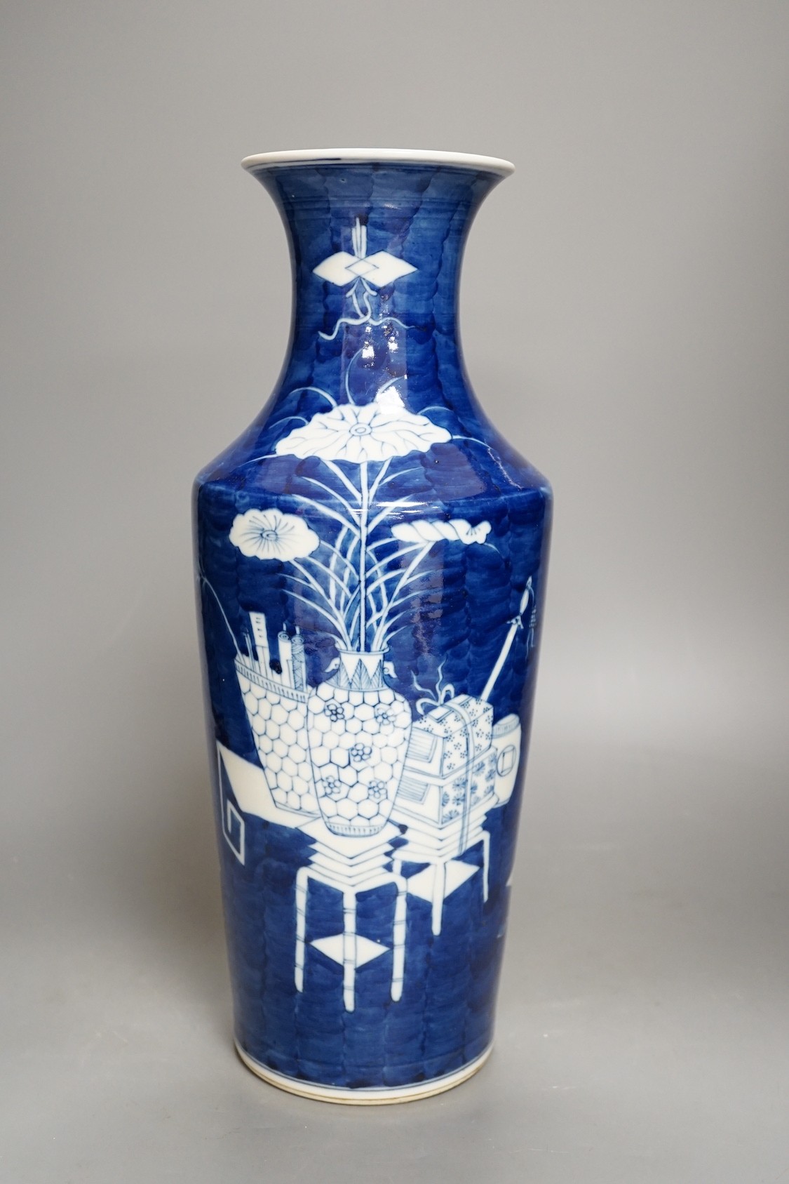 An Imperial Vienna porcelain factory twin handled vase, early 19th century, 23.5cm high, crack to one handle